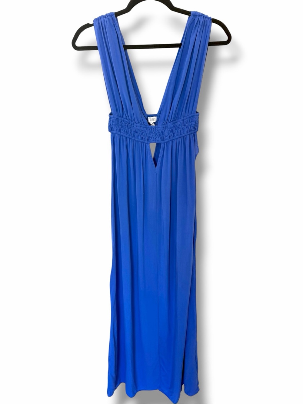 Tobi Mykonos Dress with Deep V-Neck Maxi Dress